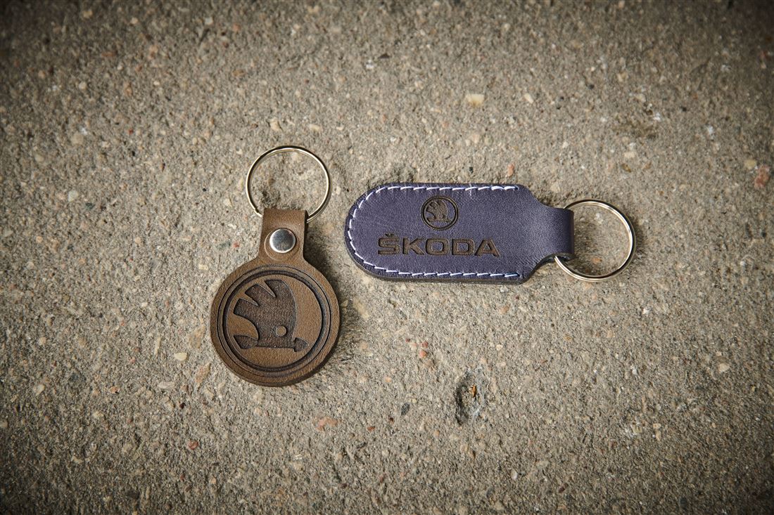 Lederanhänger Skoda